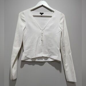 NEW Express Body Contour White Sweater Size L NWOT